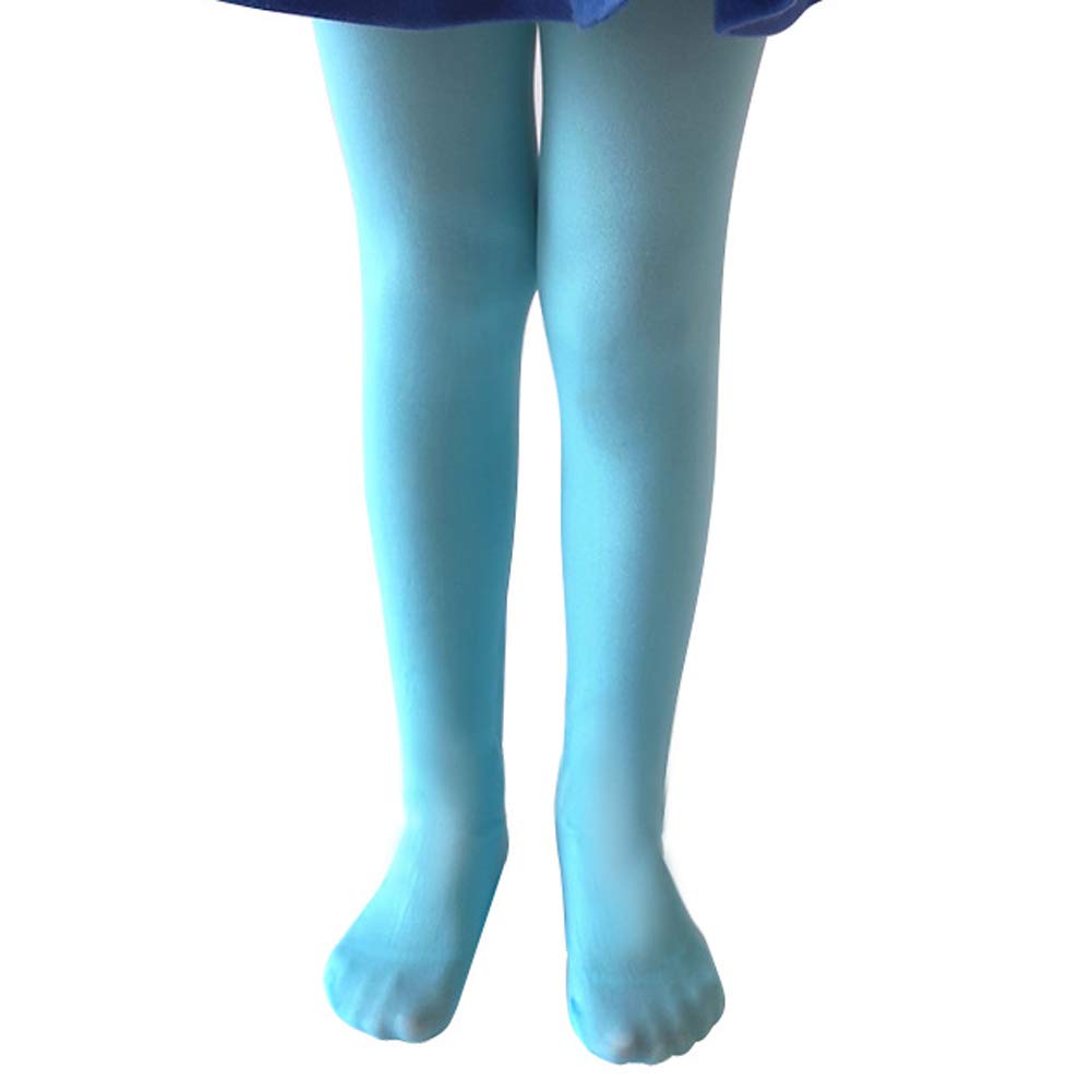 18MM Girls' Opaque Soft Stockings Children's School Tights Socks (XXL Age 12-14 (145-165cm), Skyblue)