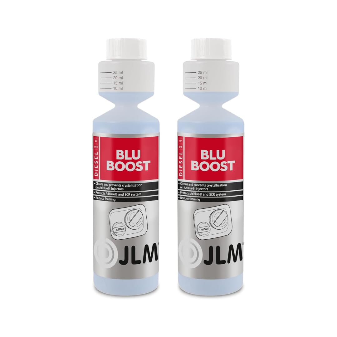 JLM BluBoost Anti-Kristallisation 2X 250 ml (500ml) - Zusatz für AdBlue® verhindert Kristallbildung im SCR-System - reinigt Katalysatoren ohne Werkstattbesuch - Systemreiniger