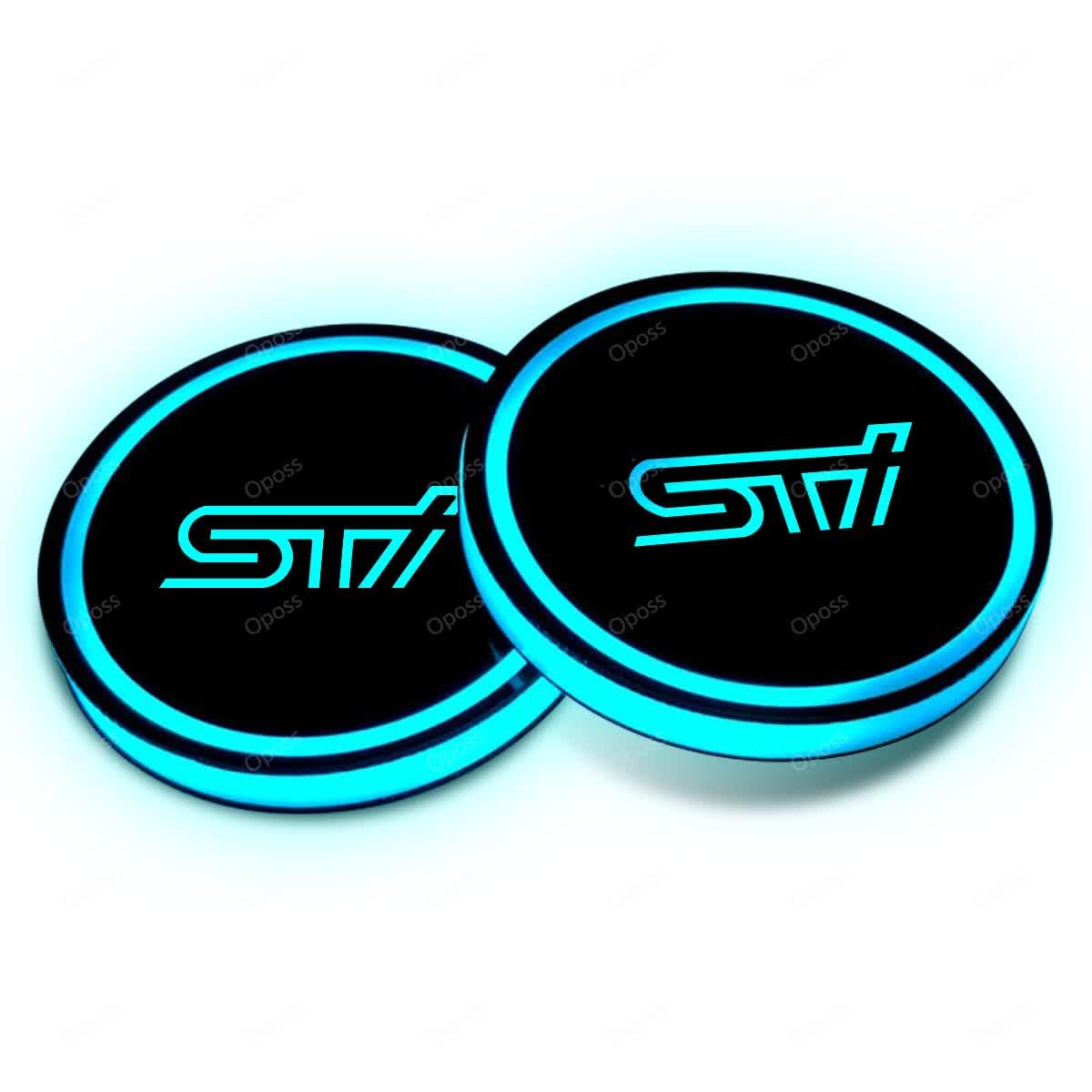 STI公式　カップホルダープレート　コースター　スバル Amazon | スバル STI 車用 LED ドリンクホルダー レインボー