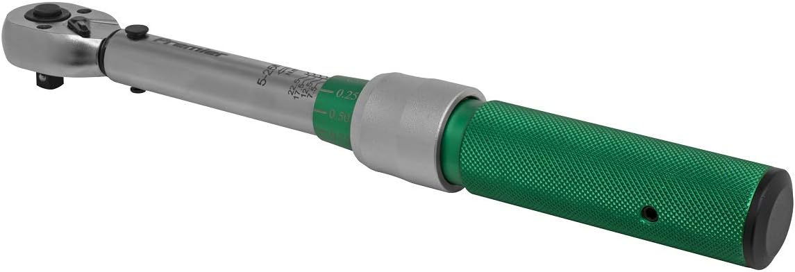 Sealey STW901 1/4" Sq Drive Torque Wrench Micrometer Style 5-25Nm - Calibrated