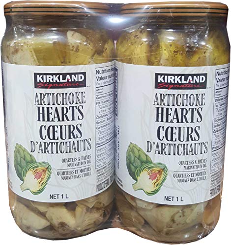 KIRKLAND - Kirkland Signature Artichokes in Oil 2 X 1 Liter Net Wt (2 Liter),