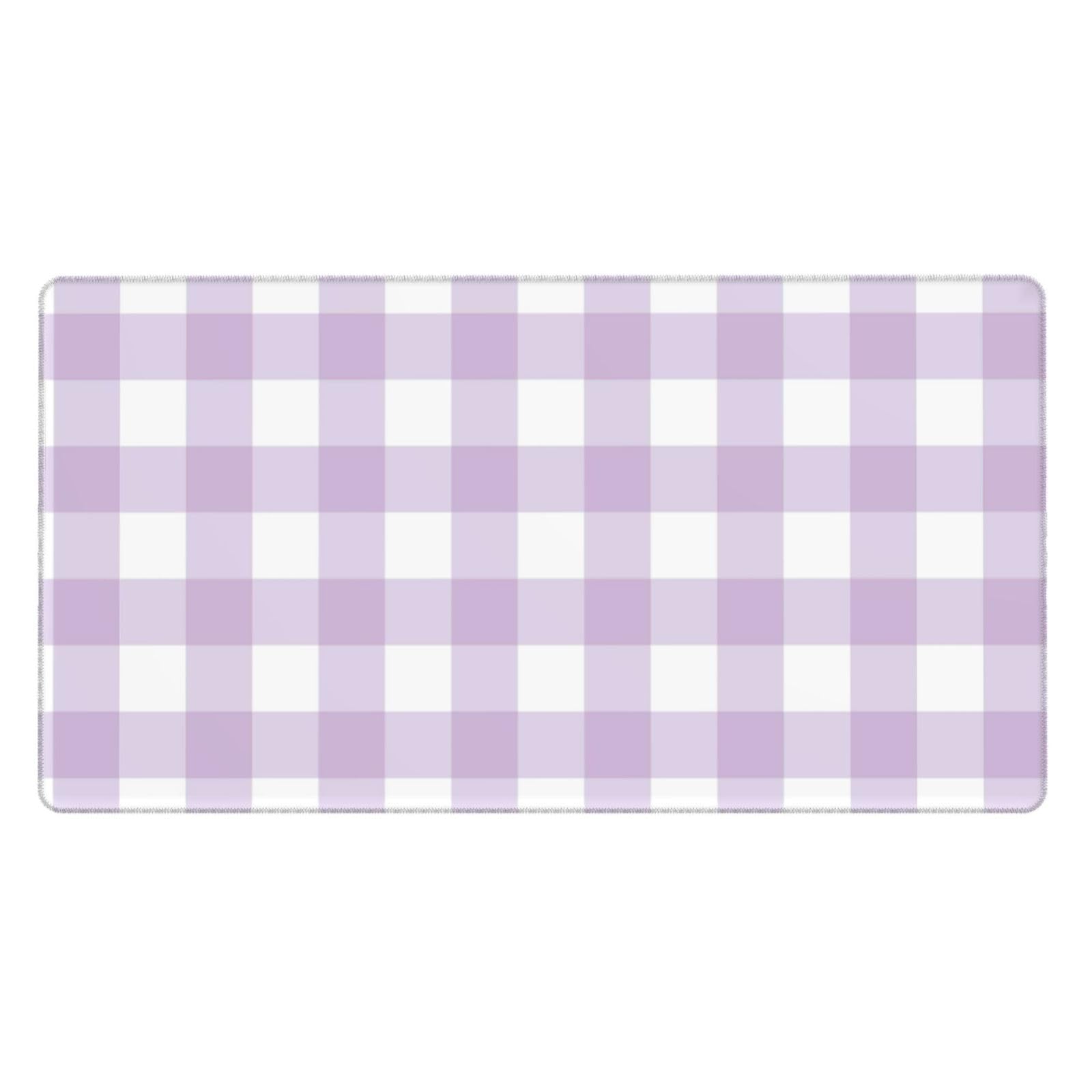Grand tapis de souris de jeu violet et blanc à carreaux pour bureau - 8