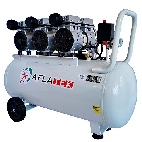 Aflatek - Compresor de Aire Silencioso - 100 Litros - 330 L/min - 220V - Sin Aceite - 24 Meses de Garantía - Ideal para Talleres y Entornos de Trabajo Tranquilos