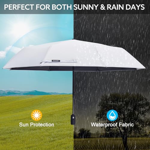 Image of G4Free UPF 50+ UV Protection Large Travel Umbrella 46 Inch Auto Open Close Windproof Sun Blocking Umbrella