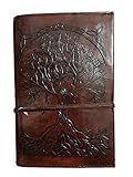 Leather Journal Refillable UnLined Paper Tree of Life Handmade Leather Journal/Writing Notebook Diary/Bound Daily Notepad for Men & Women Medium, Writing pad Gift for Artist, Sketch