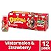 Danimals Smoothie Strawberry Explosion and Wild Watermelon Dairy Drink Multi-Pack, Easy Snacks for Kids, 12 Ct, 3.1 OZ Smoothie Bottles