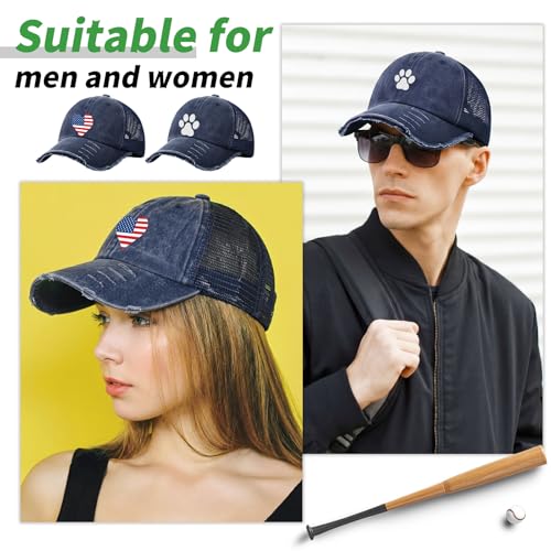 Image of Suhine 24 Pcs Blank Trucker Hat Bulk Unisex Mesh Baseball Cap for Sublimation Embroidery Vintage Adjustable Hat for Men Women