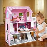 【Ideales Geschenk】Das Puppenhaus-Set ist das perfekte Geschenk für kleine Entdecker. Es vereint Spielspaß, kreative Gestaltung und fantasievolle Rollenspiele in einem. Dieses liebevoll ausgewählte Spielzeug schenkt nicht nur strahlende Kinderaugen, sondern wird zu einem wertvollen Begleiter voller schöner Erinnerungen.