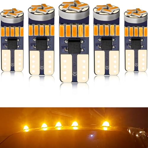 Gorromp LED Roof Cab Marker Lights Bulbs for 2000-2024 F150 F250 F350 F450 F550 Super Duty Amber LED Front Top Clearance Marker Lamps Bulbs