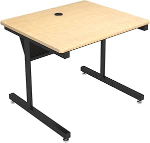Amazon.com: Basic Computer Table - Black Frame, Maple Surface, 36