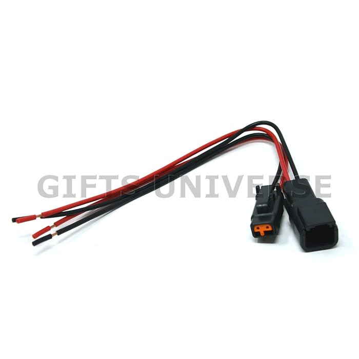 Buy Deutsch DTM Black 2Pin Connector Pigtail Kit, 20AWG GPT Wire (Made
