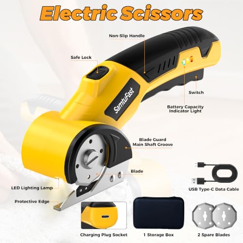 320RPM Strong Power Cordless Electric Scissors With Safety Lock - image 9
