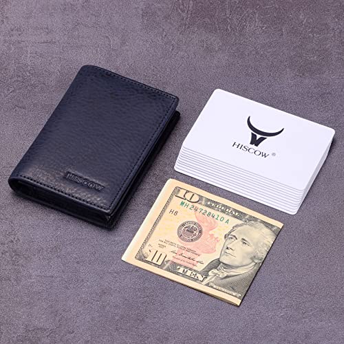 Image of HISCOW Business Card Holder with Large Compartment - Full Grain Leather