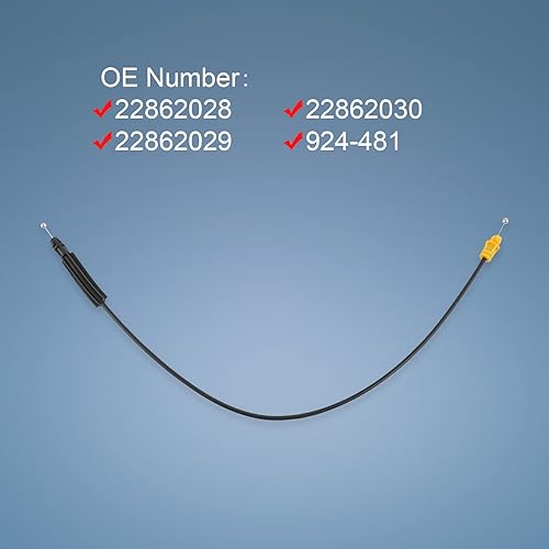 Miniatura 3 de Cable de pestillo de puerta compatible con Chevrolet Tahoe Silverado GMC Yukon Sierra 2007-2013, 25.8 pulgadas para cerradura de puerta eléctrica