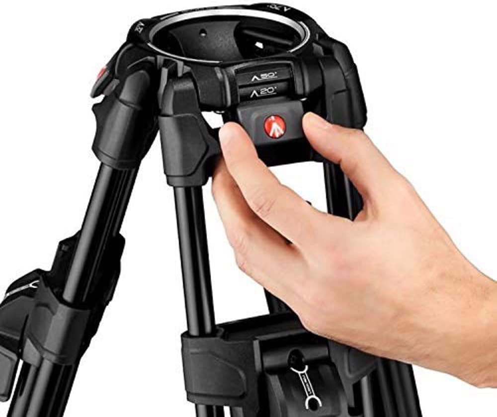 Manfrotto Aluminium 645 Professional Video Camera Tripod, Fast Twin Legs, Camera Stand for Digital Cameras, Mirrorless Cameras, Camcorder, Video System, Videographer, Vlogging Equipment