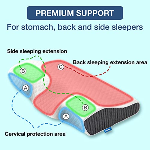 Derila Cervical Memory Foam Pillow | The Ergonomic Bed Pillows For Side, Back, Stomach Sleepers. Neck Contoured Support Pillow Improves Sleep. Wake Up Refreshed With Neck & Shoulder Pain Relief #TOP2