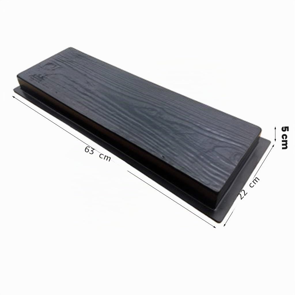 Molde de Pavimento de Cemento KLOVA - Rectangular Negro - Moldado de Plástico