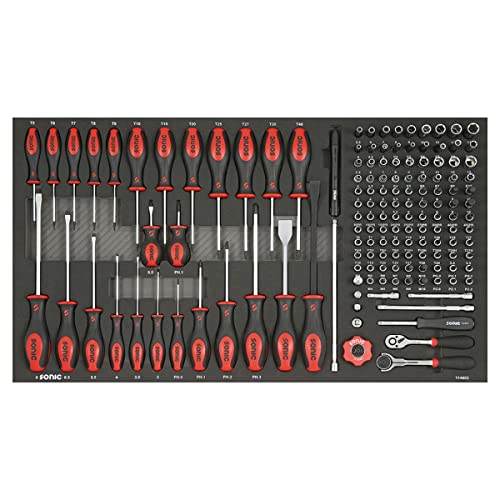 Sonic 114602 - Set Di 146 Cacciaviti E Bussole Sfs Jumbo, 1/4", 146 Pezzi