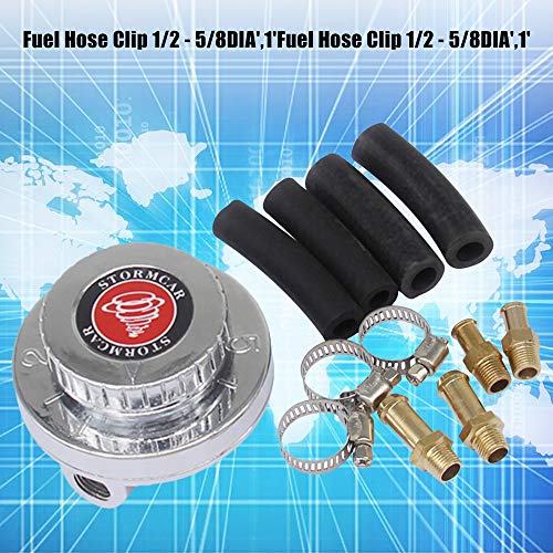 Shkalacar Fuel Pressure Regulator Kit Adjustable 1-5 PSI for Engine Carburetor Carb Gunmetal Fuel Pressure Regulator with 3 Steel Clips and 8mm Fittings by Shkalacar - Image 8