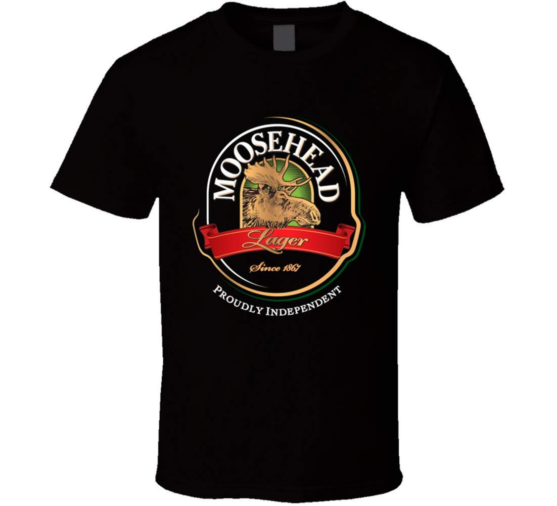 Moosehead Beer Retro Advertising Canadian Beer Black Classic Short Sleeve Unisex T-Shirt Gift S-4XL, XX-Large