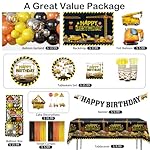 287Pcs Construction Birthday Party Supplies, 25 Construction Theme Tableware, All-in-1 Pack Includes Backdrop Tablecloth Balloon Boxes Balloon Kit for Construction Birthday Decorations - Image 3