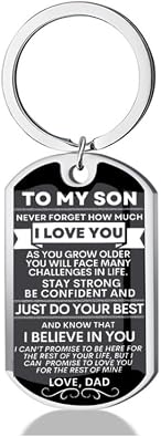 DATOA To My Son Pendant Necklace Inspirational Dog Tag Necklace Love You from Father Gift Military Jewelry