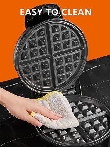 Waffeleisen 850w, Belgische Waffeleisen 20 cm, Bräunungskontrolle, Antihaftbeschichtung Platten, Cool Touch-Griff… – Bild 4