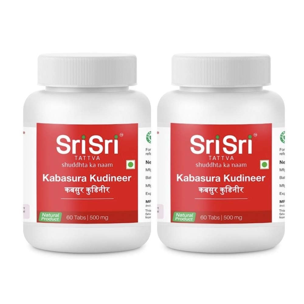 Sri Sri Tattva Kabasura Kudineer Tablets 500mg (60 Tablets) Pack of 2 | Natural Ayurvedic Formula-image-30