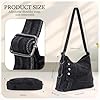 EVEOUT Vintage Denim Crossbody Bag for Women Large Capacity Jean Tote Hobo Shoulder Bag for Work Travel College #2