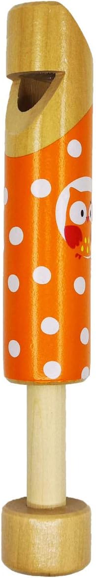 4-Piece Set Wood Slide Whistle Toy, Colorful, Lovely Design, Children's Fun Music Toys, 7.5 inches