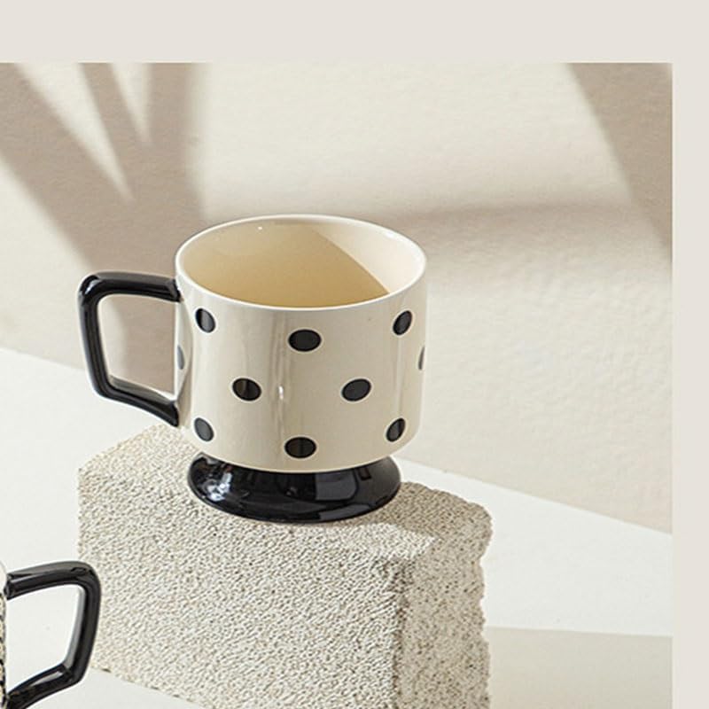 Black White Ceramic Drinking Cup Household Dining Couples Coffee Milk Breakfast Cups