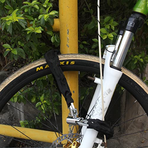 Chain Bicycle Lock, Bike Lock Heavy Duty Anti-Theft Cut Resistance Bicycle Chain Lock With 2 Keys For Bike Scooter Outdoor Use(2.9 Ft)-Black #TOP6