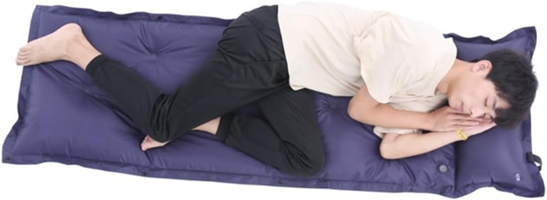 Inflatable Camping Mat with Integrated Pillow Portable and Convenient Sleeping Cushion for Hiking Backpacking and Outdoor Adventures Lightweight Design