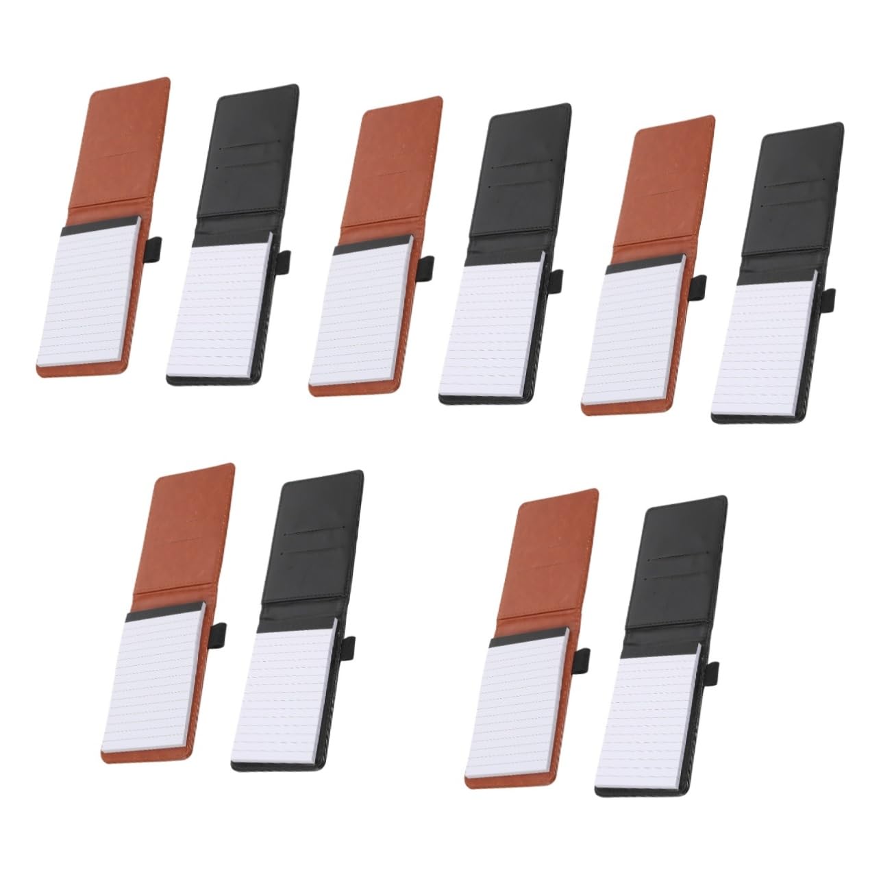 Lurrose 5 Ensembles Bloc-notes De Poche Workbook Journaling Notepad Cahier D'écriture Cahiers Fournitures Planificateur Horaire Carnet De Travail Cahier Pour Journal Faux Cuir 2 Pièces * 5