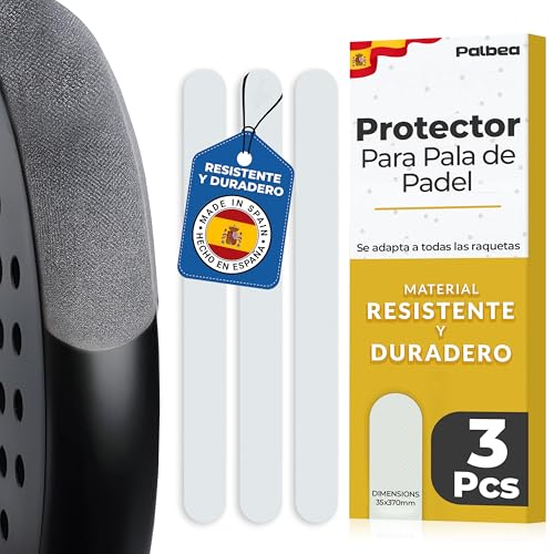 Palbea Protector Pala de Padel Transparente - Paquete de 3 - Rugoso y Ligero.