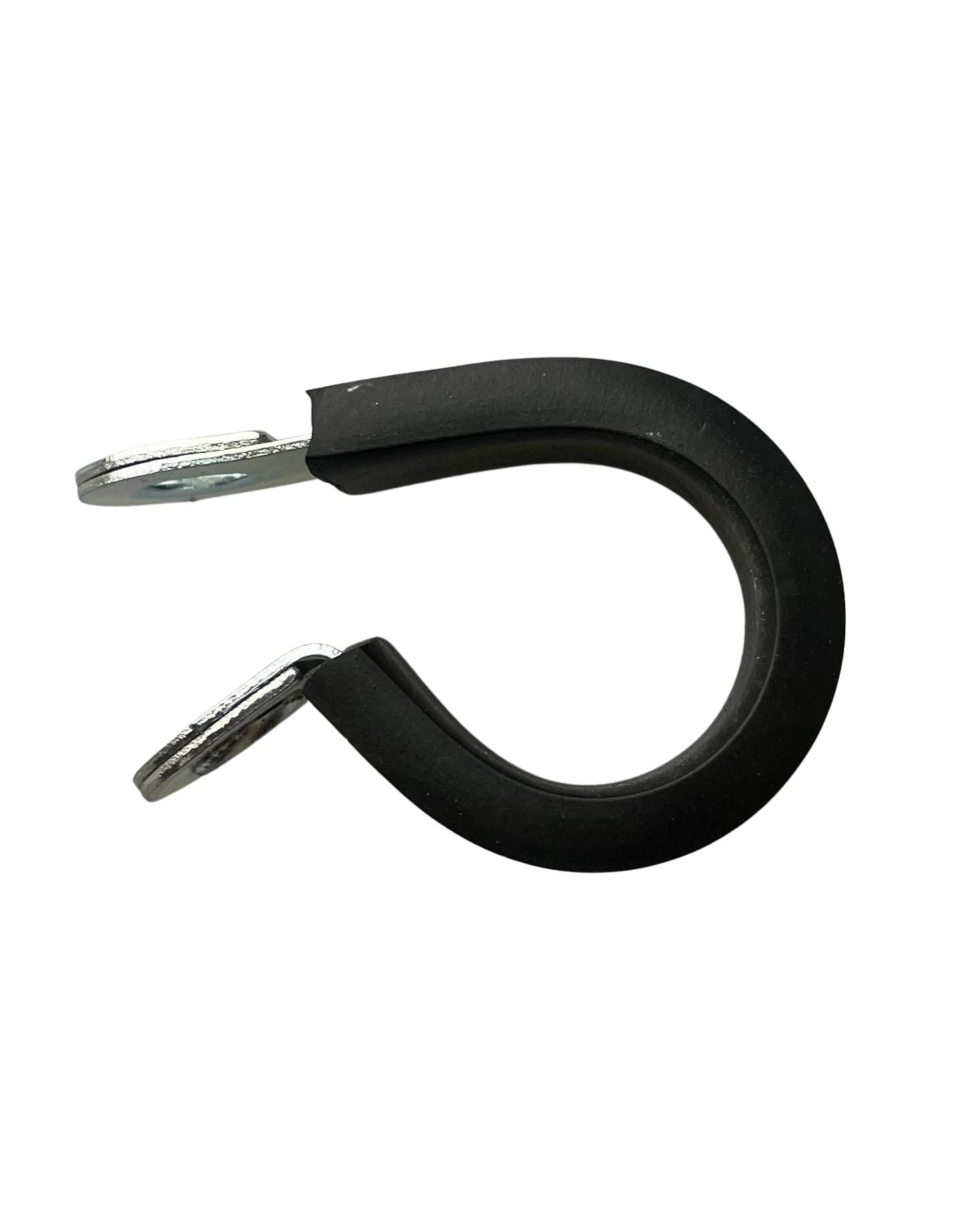 Zinc Plated Rubber Lined P Clips Cable Mounting Hose Pipe Clamp- 12mm x5 pieces, Black, 70mm - Image 4