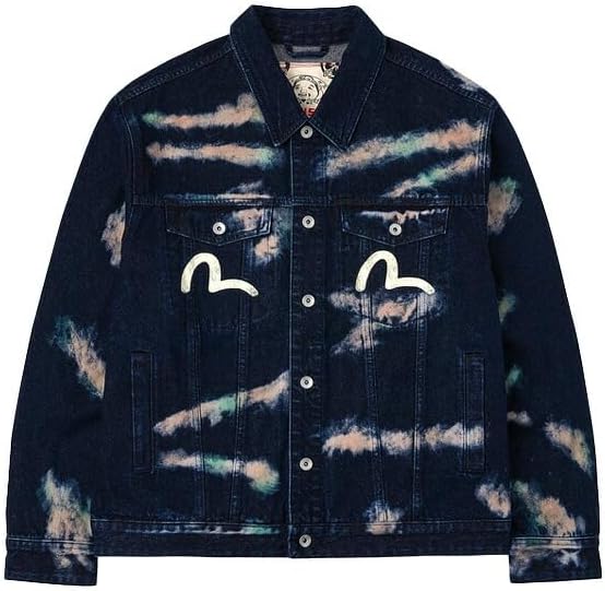 [エヴィス] ジーンズ カモメ タイダイ エビス デニムジャケット Gジャン ワイド リラックス 2EAHTM5DJ1010 HI,