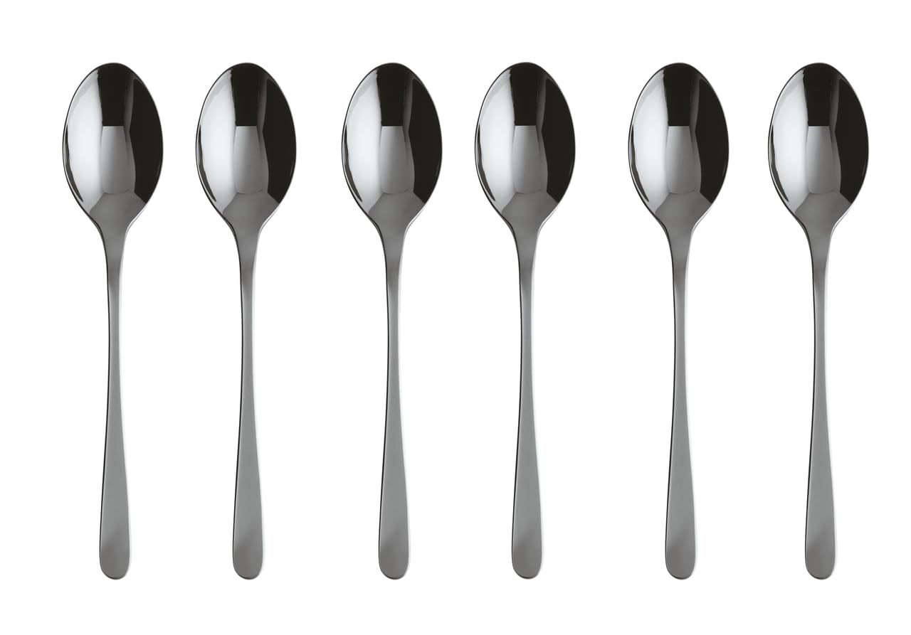 Sambonet Taste Pvd Black petites cuillères à moka en acier noir luxe