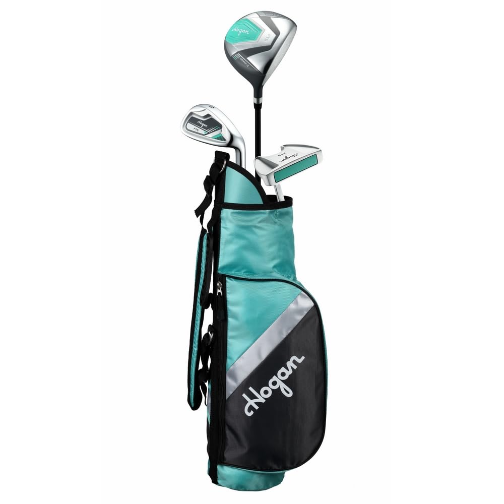 Hogan Golf FTS Junior Girls Golf Clubs Set with Bag (Teal, 3-5 Years, Left)