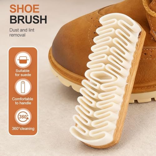 2PCS Upgraded Suede Brush and Eraser, Multi-Purpose Nubuck Cleaner for Shoes, Bags, Jacket, Purse, Sofa with Wooden Handle, Stain Eraser, Leather Cleaning Brush by Generic - Image 3