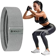 Boldfit Fabric Resistance Band -Loop Band for Exercise Hip Bands for Hip, Legs, Stretching, Toning Workout. Mini Loop Booty Bands for Glutes, Squats Exercise Usable in-Home & Gym, Grey