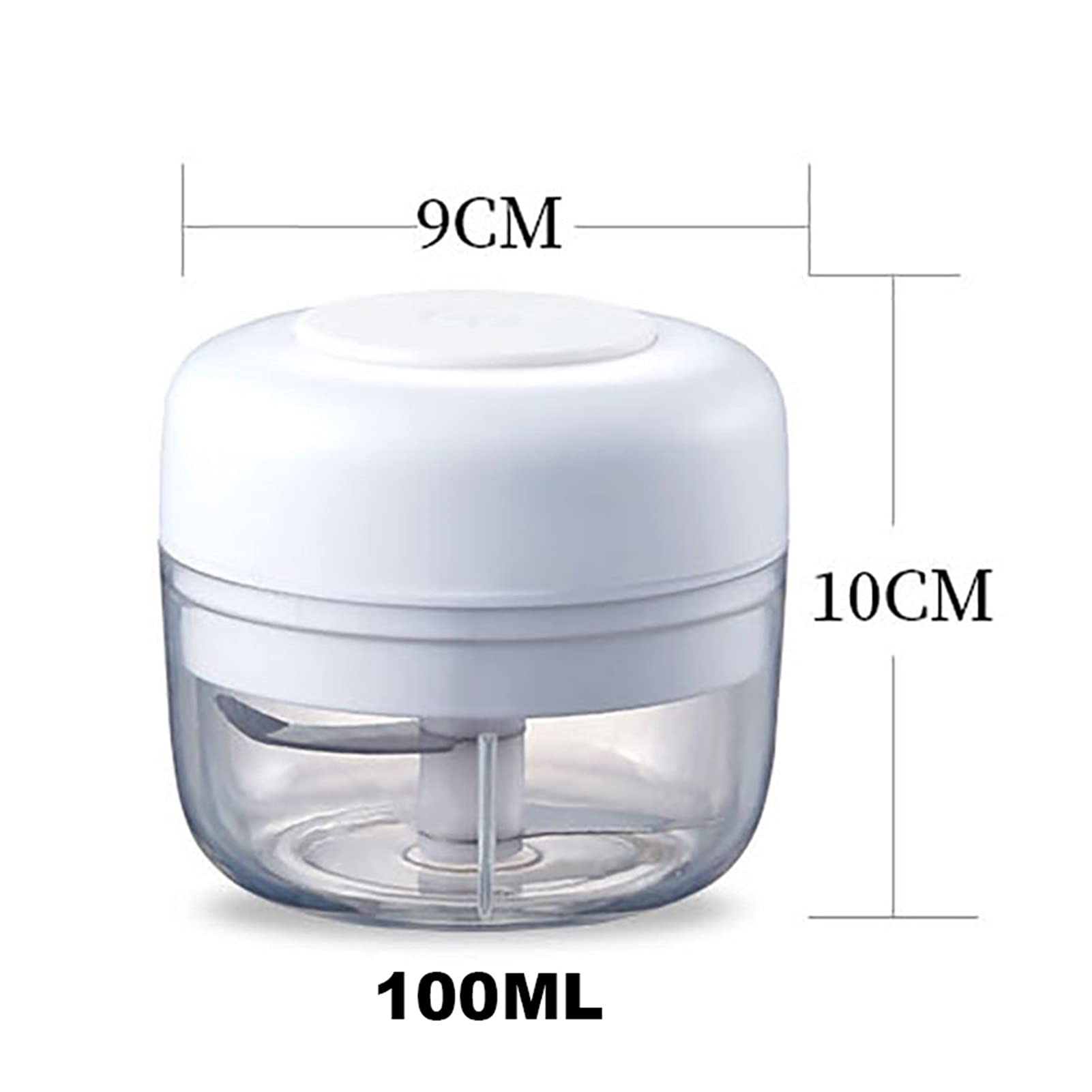 Ręczna maszynka do mięsa Elektryczny kruszarka czosnkowa, szlifierka mięsna, chopper warzywny żywności Do mięsa mielonego (Color : Pink 100ML)
