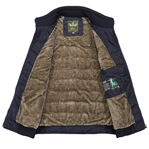 Flygo Men's Outdoor Fleece Lined Vest Quilted Puffer Sleeveless Jacket Outwear (Xx-Large, Khaki) #TOP2