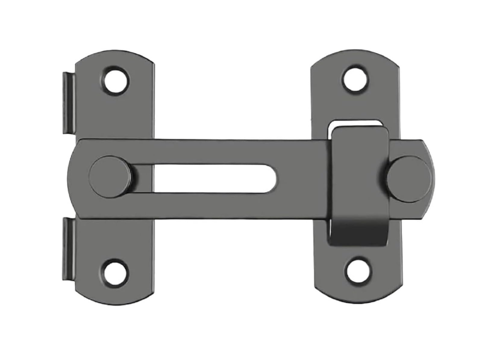 BPABDEITR 2Pcs Barn Door Lock, 180-Degree Flip, Zinc Alloy, Black