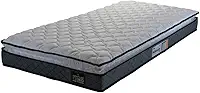 Colchão Solteiro Espuma D33 Pillow Top Millenium 88x188x19cm Cinza/branco Hellen - Suporta até 120kg por Pessoa