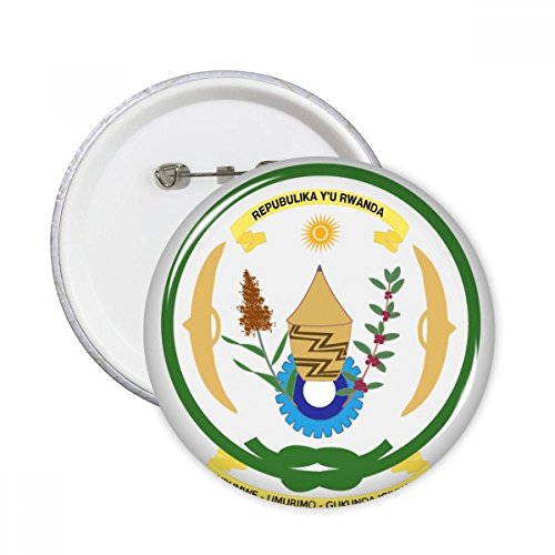 Badge bouton Rwanda Afrique broche ronde XXL pour customisation vêtement et sac