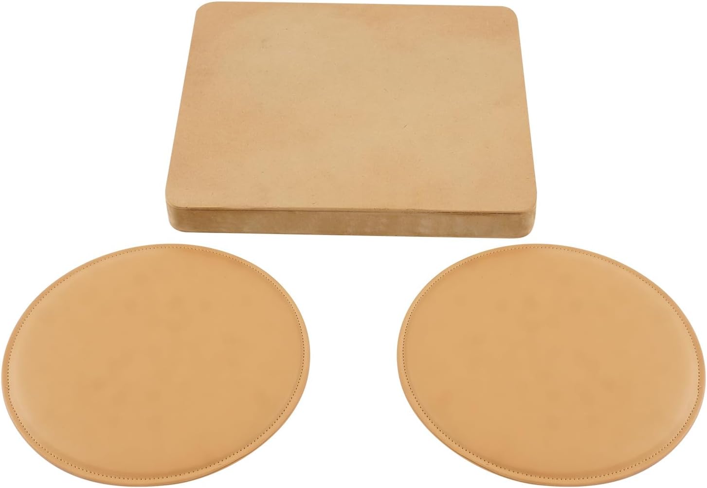 Folding Craft Bench, Multi-Purpose Foldable Shoe Changing Stool, Heavy-Duty Folding Craft Bench with Cushion Hold up to 220.46Lbs for Sofa, Coffee Table, Side Table (Brown, 2-Cushion)