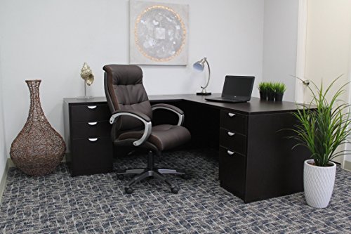 Boss Office Products Double Plush High Back Executive Chair In Brown #TOP1