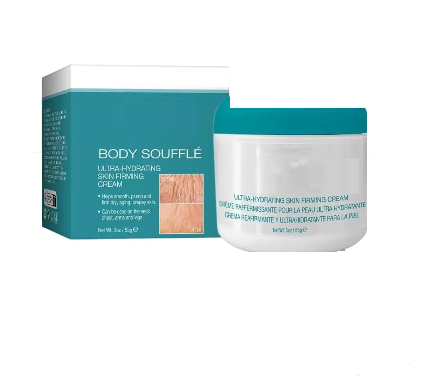 Body Soufflé Cream – Moisturizing Body Cream for Neck, Chest, Arms & Legs – Soft Whipped Texture-85g