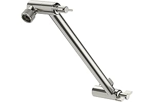 Lordear Shower Extension Arm, 11 Inch Wall Mounted Adjustable Shower Head Extender